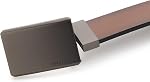 Perry Ellis mens Perry Ellis Portfolio Men's Reversible Matte Gunmetal Plaque Belt