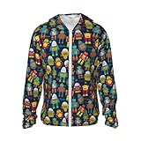 Protection solaire : ce sweat à capuche 100 % polyester pour homme et femme dispose d'un tissu léger et respirant. Cette veste pour homme et femme garantit un toucher doux, une protection contre le vent, une protection solaire et est très facile à ranger