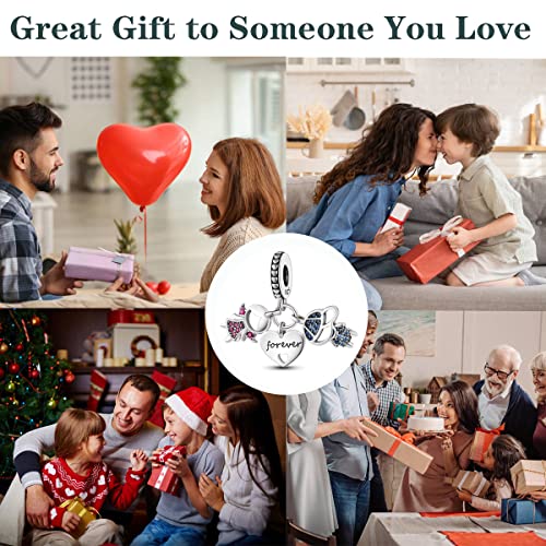 Parmuz 925 Sterling Silver Charm for Bracelet Necklace Dangle Love Mom Ocean travel Butterfly Party Charm Beads Pendants DIY Jewelry for Women4