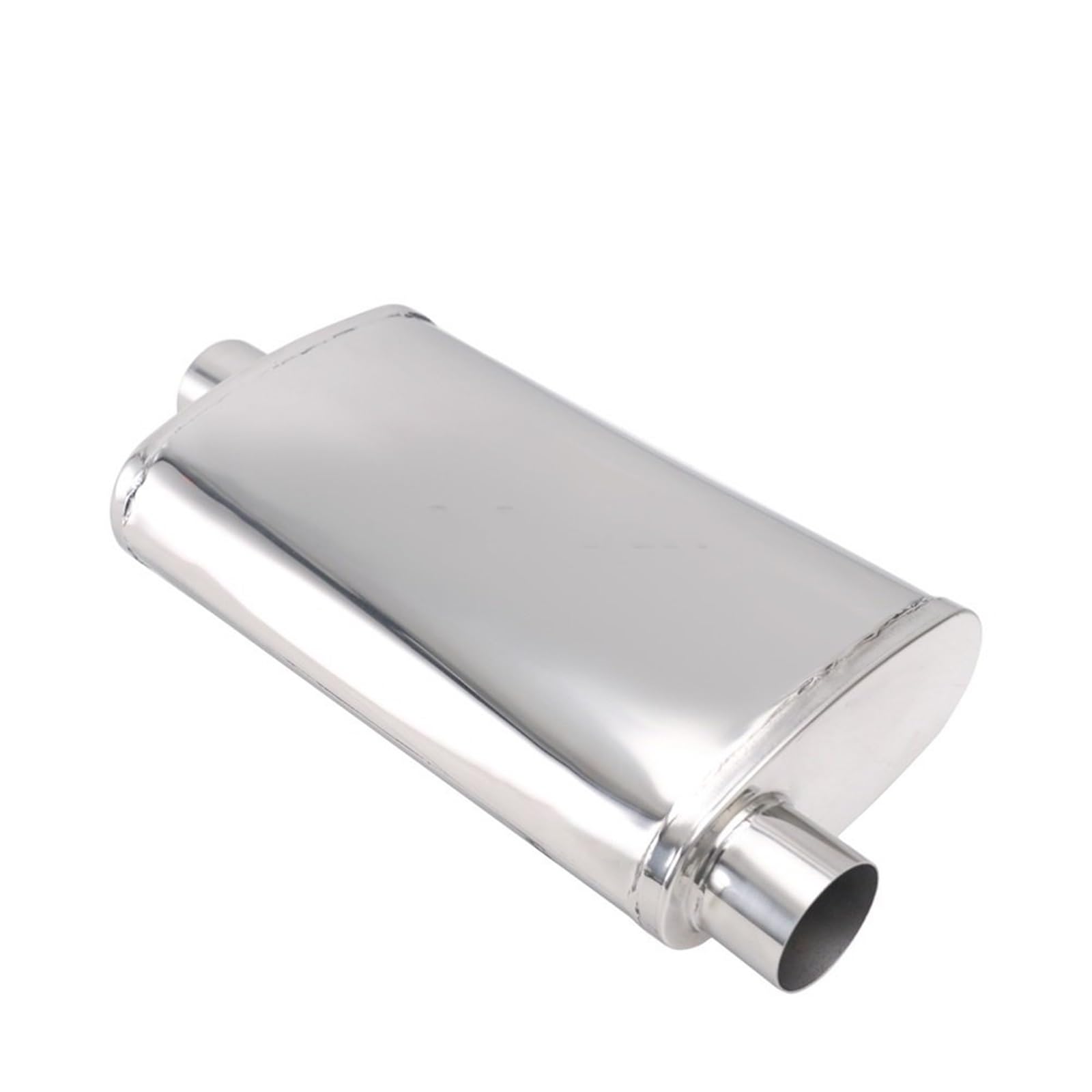 Car Silencer Środkowy tłumik wydechowy ze stali nierdzewnej 2,5-calowy prosty uniwersalny rezonator samochodowy(Without logo)