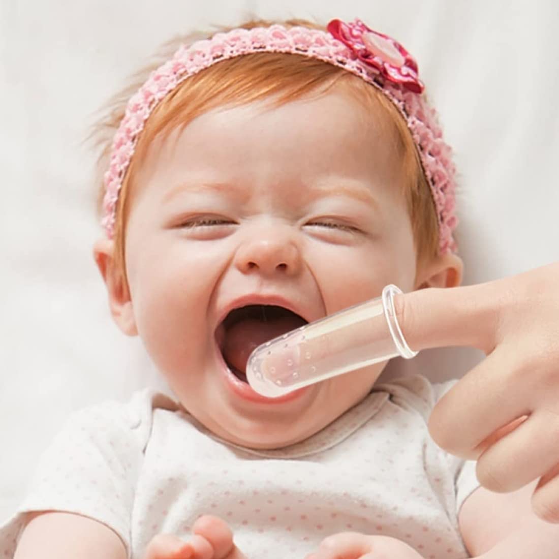 Spazzolino da denti per bambini Spazzolino da denti in silicone Kit per la cura del bambino Spazzolino per l'igiene orale 0-24 mesi Scatola di immagazzinaggio del nastro per la cura orale del bambino