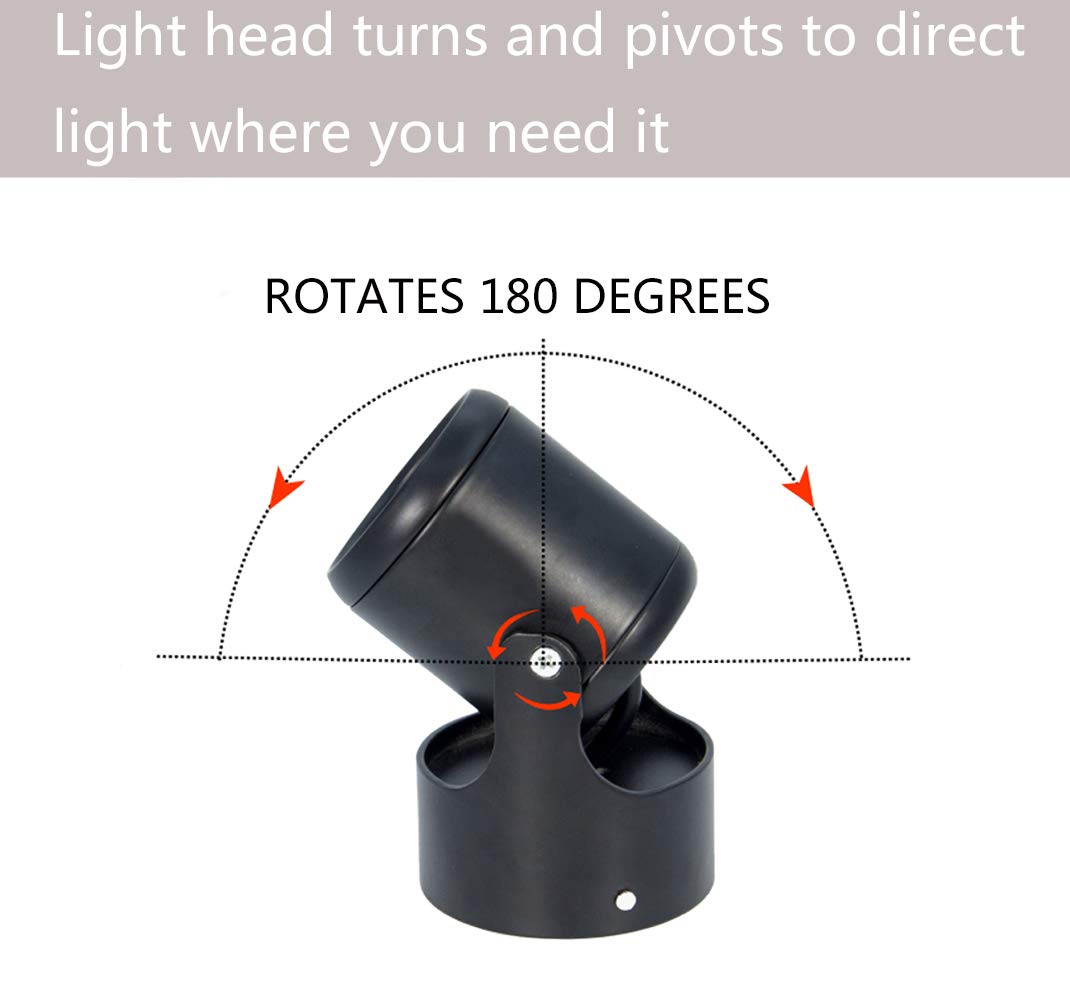 Kiven LED Accent Uplight w/Foot Switch? Handheld Sized Portable Spot Light (Dimmable(Black))