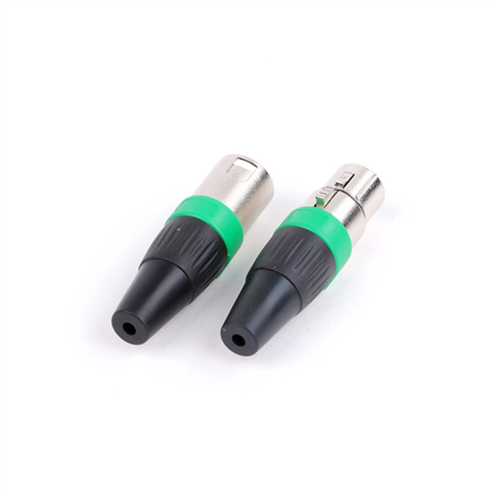 XLR-Buchse auf XLR-Stecker, 3-polig, für Mikro-Lautsprecher, Audio, 5 Farben, Metallgehäuse, 1 Stück (1 x D1035F-Black)