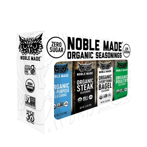 The New Primal Noble Made Seasoning Variety Pack, 4 Pack Of 2 Oz Spice Bottles, Father'S Day Gifts, Gluten Free, Sugar Free, Steak, Poultry And Everything Bagel Seasoning, Low Sodium, Organic thumb #1