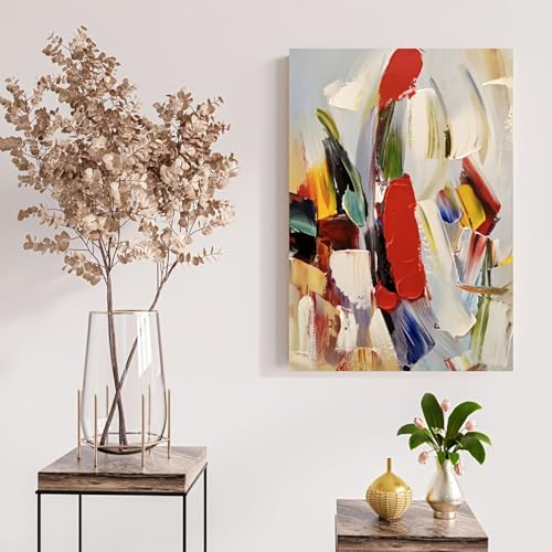 Images rétro modernes pour décor de salon et chambre avec toile abstraite 55x95cm