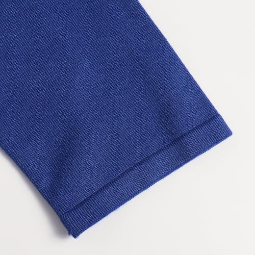 Image of Women's Cropped 3 /4 Sleeve Knit Cardigan - Open Front Bolero Shrug (Blue, X-Large)