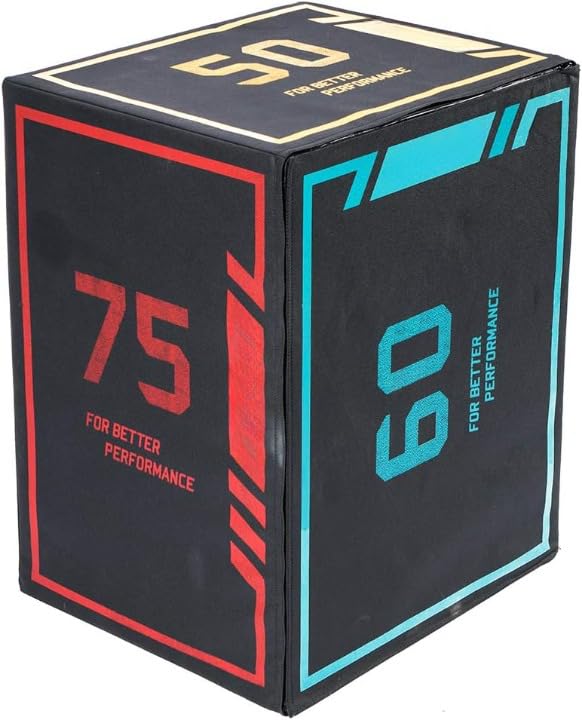 REBENUO 3-In-1 Pro-Duty Soft Plyometric Box Lp8155 50X60X75Cm Black @Fs.