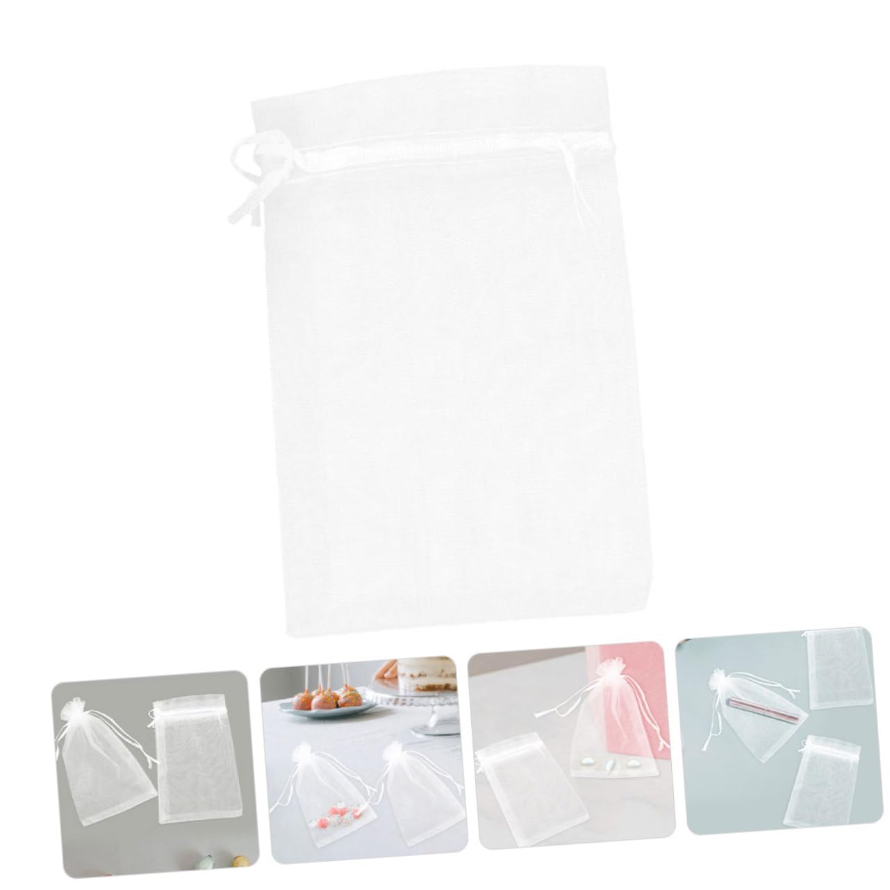 SHINEOFI 250stücke Organza Geschenktüten Mit Zugband Transparente Mesh Design Beutel Für Hochzeiten Partys Süßigkeiten Und Kleine