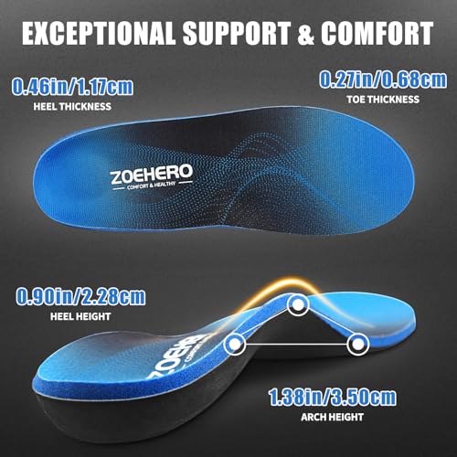 Image of Plantar Fasciitis Insoles for Men & Women,Heavy Duty Orthotic Inserts with Arch Support for Plantar Fasciitis Relief,Foot Pain Relief,Comfort Insoles for Standing All Day,Sprot,Hiking