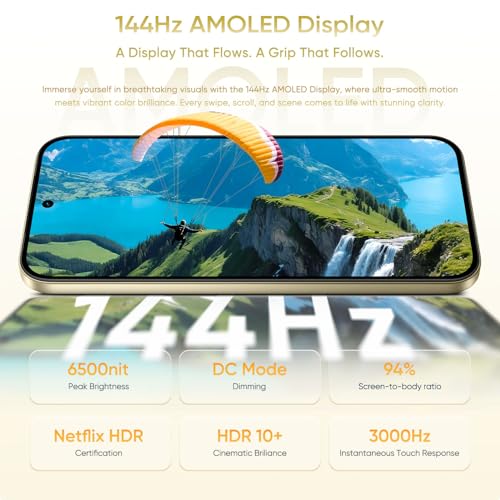 Image of realme 16 Pro 5G Smartphone 8+128GB Master Gold, 144Hz AMOLED Display, 7000mAh Battery, 80W SuperVOOC, 200MP Primary Camera 50MP Front Camera, MediaTek 7300-Max Processor, IP69