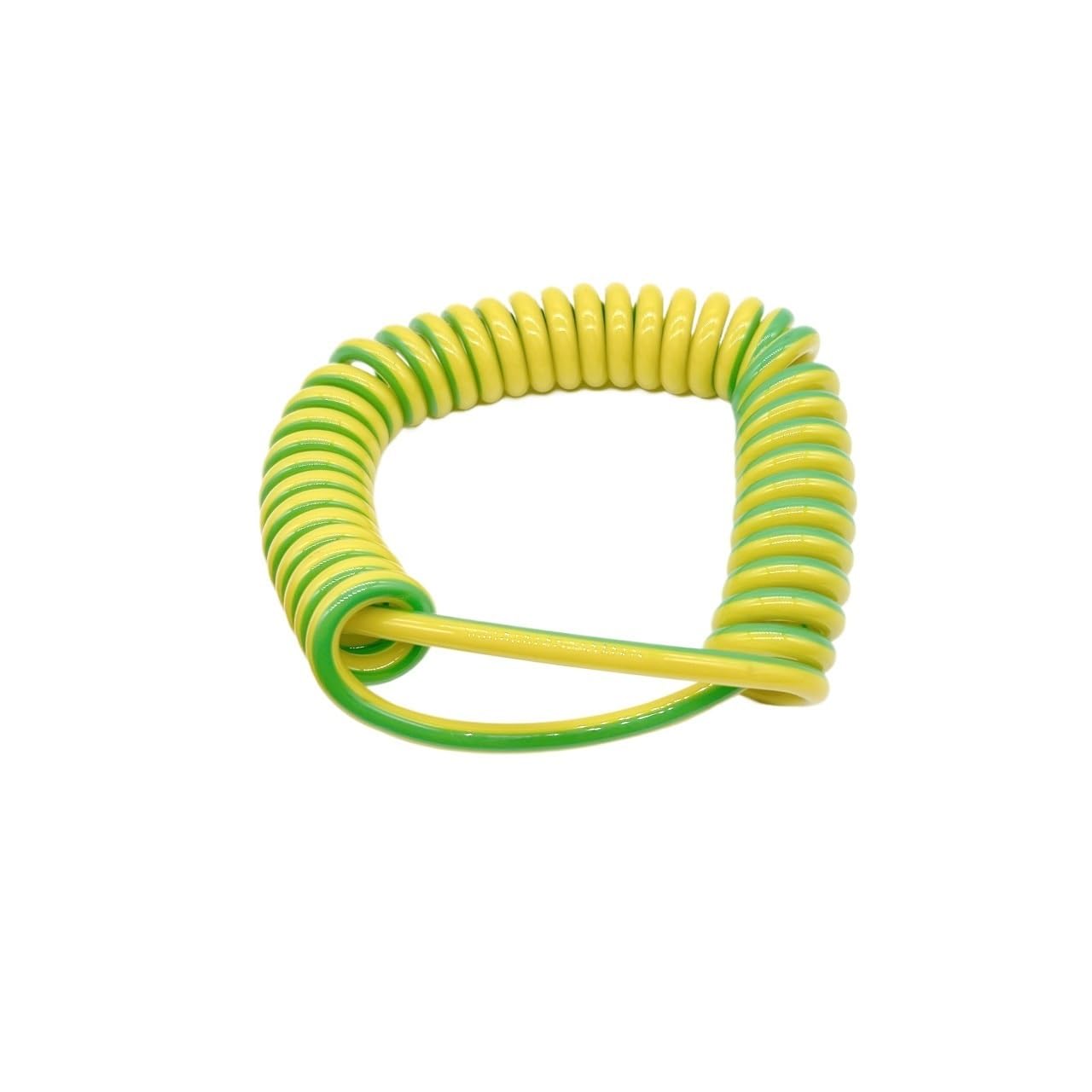 Câble électrique extensible de 18 mètres en polyuréthane monoconducteur jaune vert souple et flexible Câble élastique(17AWG 1mm2)