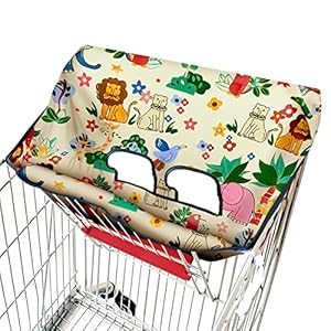 Shopping Cart Cover for Baby, High Chair Cover, Grocery Cart Seat Covers for Baby, Kids, Infants & Toddlers, Portable 2…