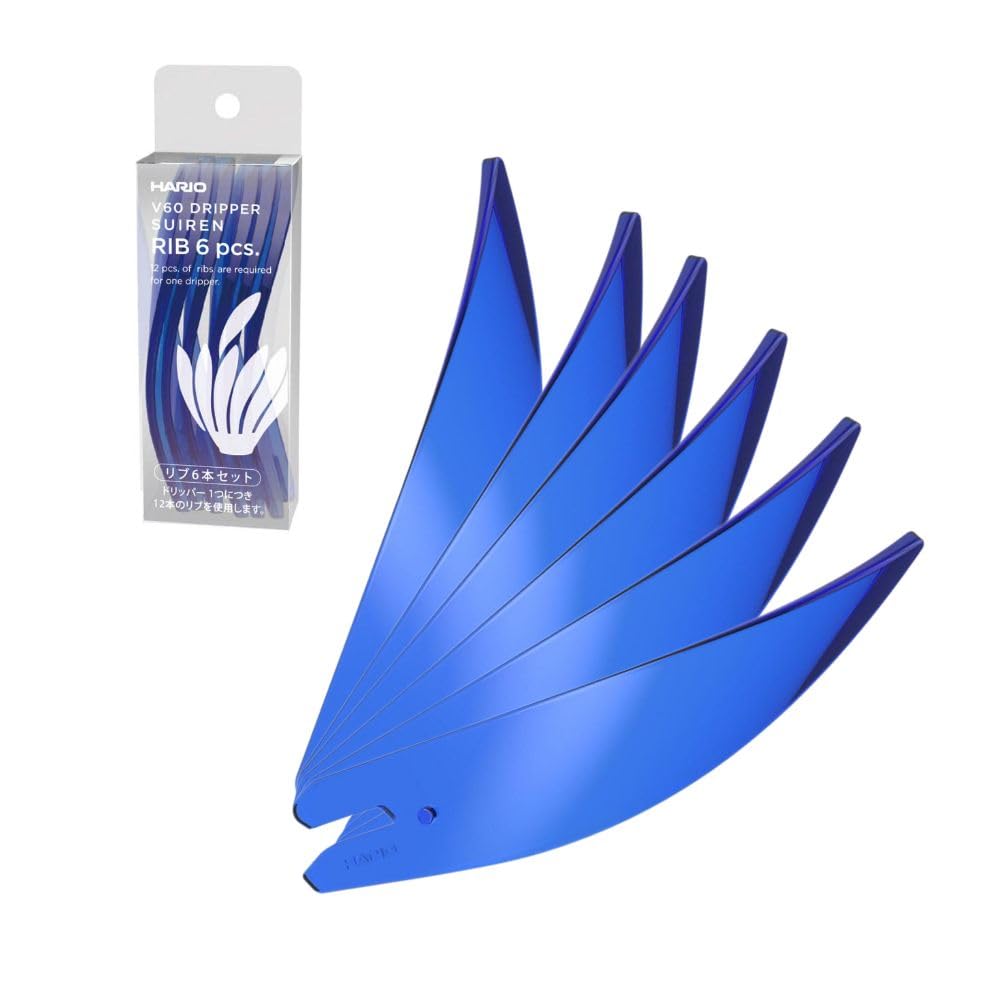 Amazon.com: HARIO RIB-6-TBU Dripper Suiren 6 Piece Set Blue
