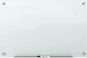 Quartet glass dry-erase whiteboard wall panel for home office in frameless design 36 by 24 inches