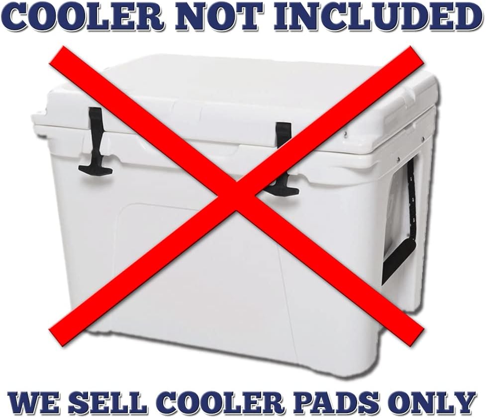 USATuff SeaDek EVA Mat Cooler Pad fits YETI | Peel & Stick Application | Non Slip Comfort Accessories - US Flag Design (Black-StormGray)