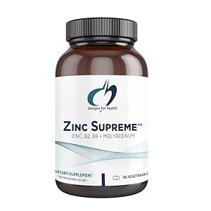 Designs for Health Zinc Supreme – 30mg Zinc Bisglycinate Chelate Supplement with Cofactors Taurine, Vitamin B6, B2 + Molybdenum – Immune Support Supplement – Vegan + Non-GMO (90 Capsules)