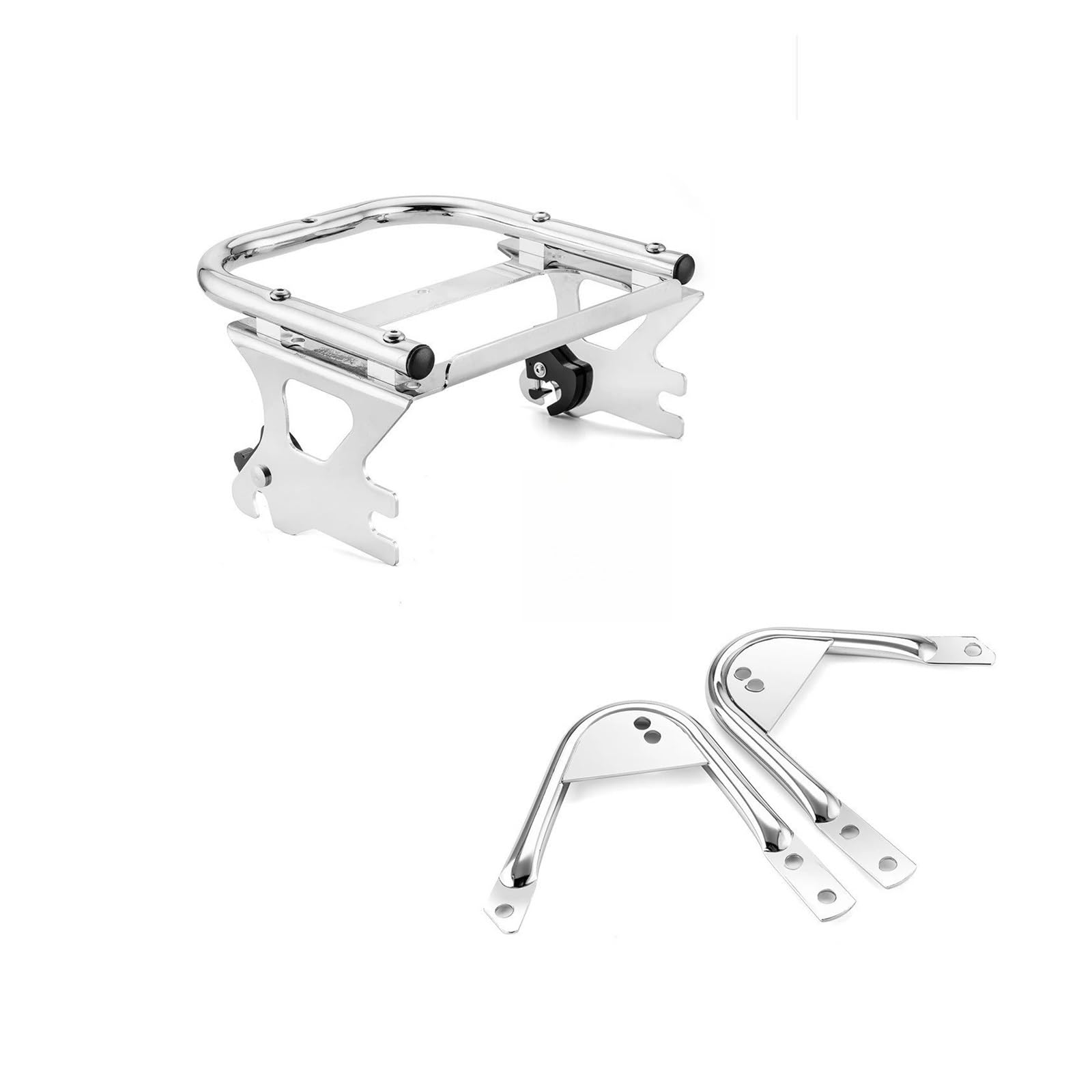 Porte-Bagages Porte-Bagages détachable pour Moto pour Deux Personnes, matériel d'arrimage pour Porte-Bagages pour Touring pour Road King 1997-2008