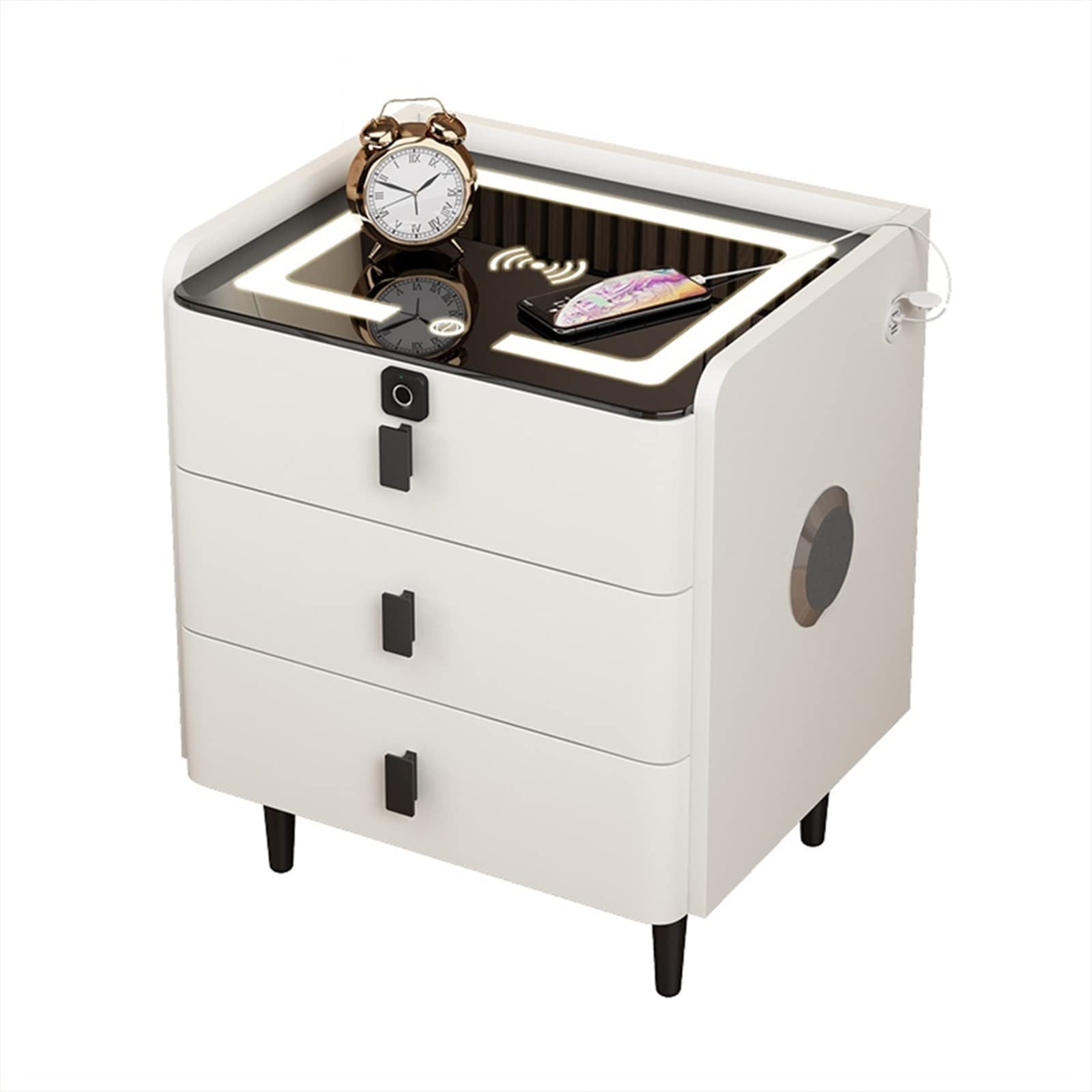 Table de chevet intelligente pour créer une ambiance douce et connectée au lit