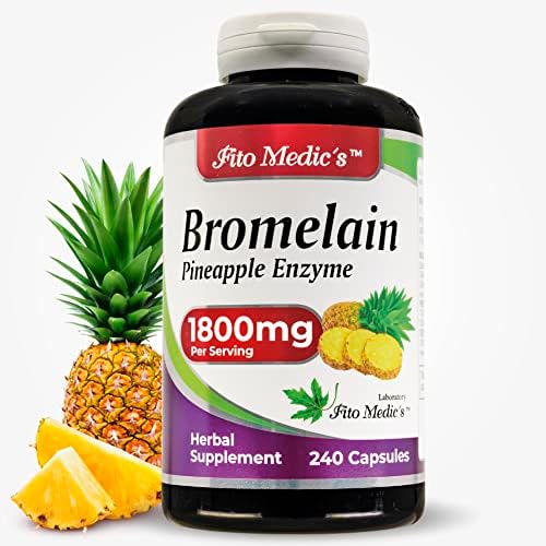 FITO MEDIC'S Lab Bromelain Digestive enzymes 1800 mg per Serving, 240 Capsules