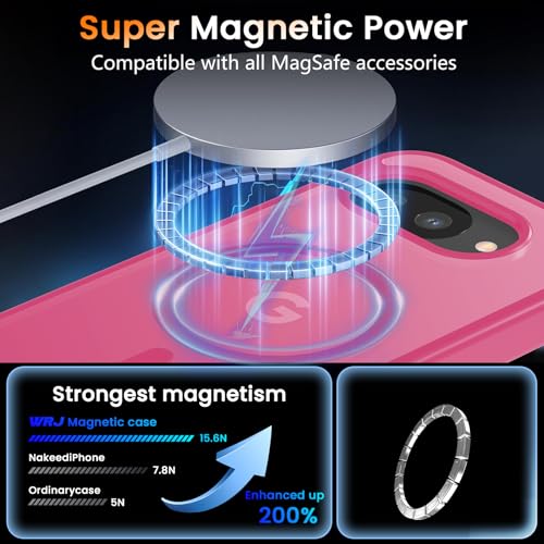 Image of WRJ Magnetic Case for Google Pixel 10a 6.3-Inch,Hot Pink
