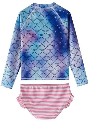 Image of Toddler Girls Swimsuit Rash Guard Sets 2-Piece Bathing Suits UPF 50+ Summer Kids Swimwear 2-7T