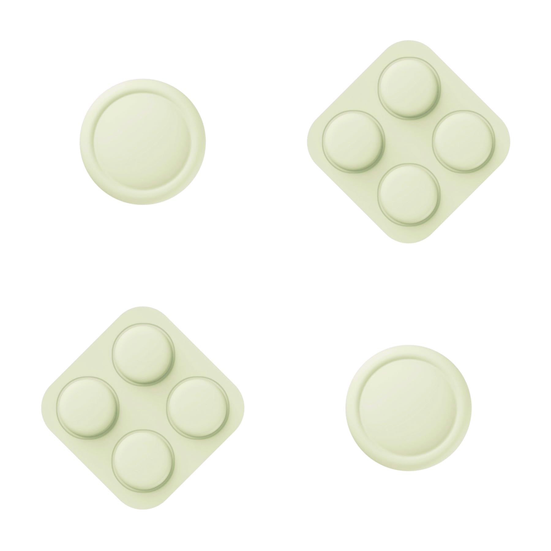 PlayVital Tapas Protectoras de Silicona para Nintendo Switch 2 (2025), 1 Par de Agarres para el Pulgar y 4 Tapas de Botones ABXY Direccionales para Joycon 2, Tapones para Joystick (Negro) — view 12