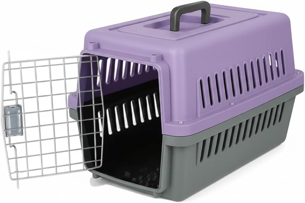 Airline-Approved Pet Carrier for Cats & Small Dogs – Durable & Ventilated (Purple) Airline-Approved Pet Carrier for Cats & Small Dogs – Durable & Ventilated (Purple)