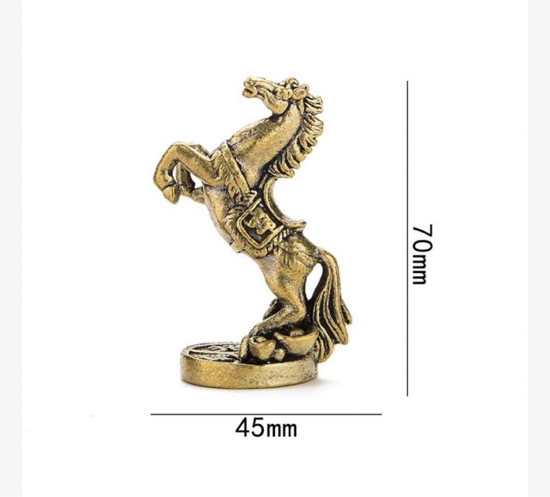 Amazon.co.jp: 運気UP馬の置物 真鍮製 アンティーク オブジェ 風水 金