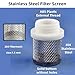 BDHDHWEFE 2 PCS 304 Stainless Steel Garden Hose Screen Filter, Inlet Suction Strainer, Inlet Strainer Filter for Garden Irrigation, Water Drainage, Aquariums (1