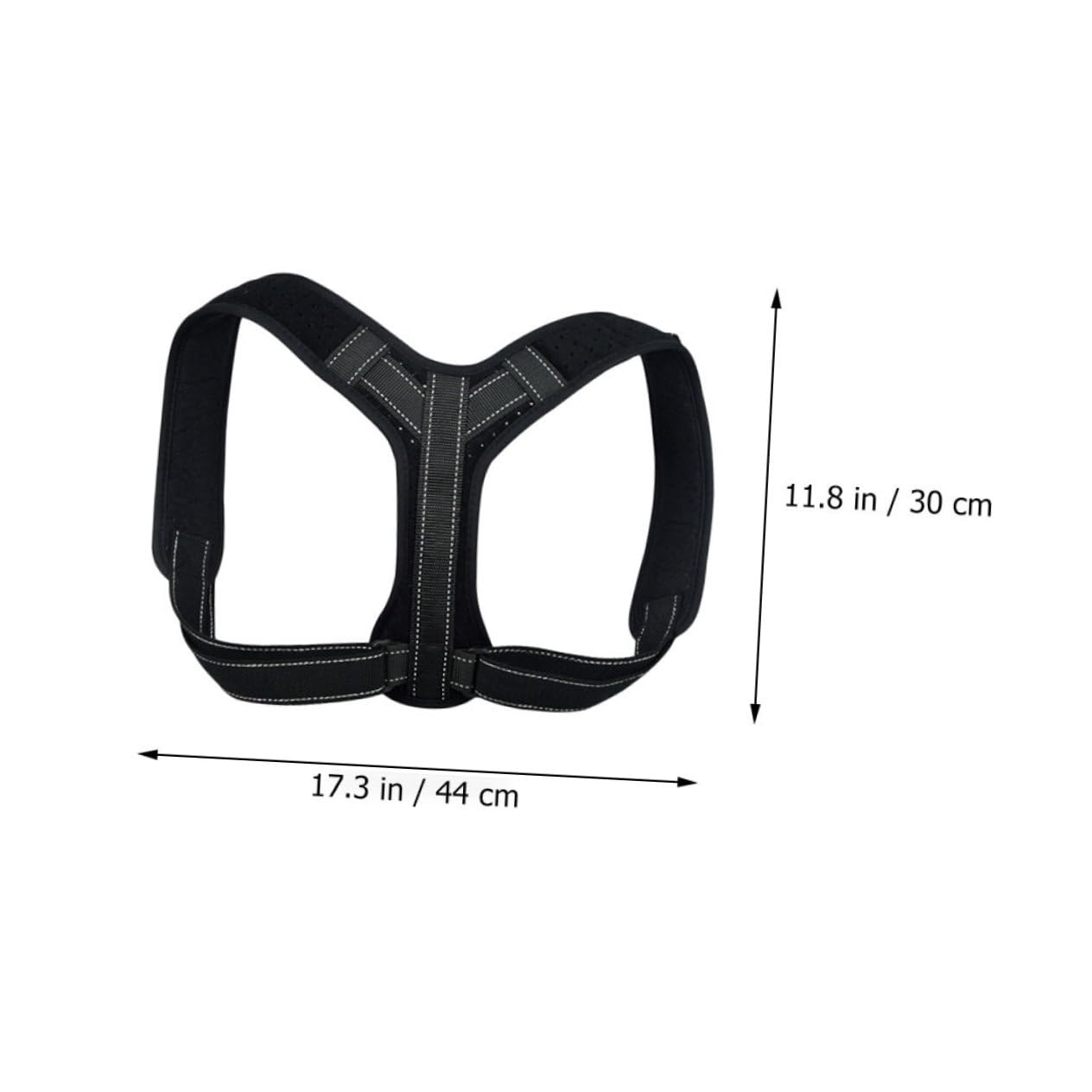SEWOART Belt Posture Harness Adjustable Shoulder Posture Supporter Posture Support Brace Posture Strap Lumbar Support Poster Stand Orthotics Straightener Braces Black