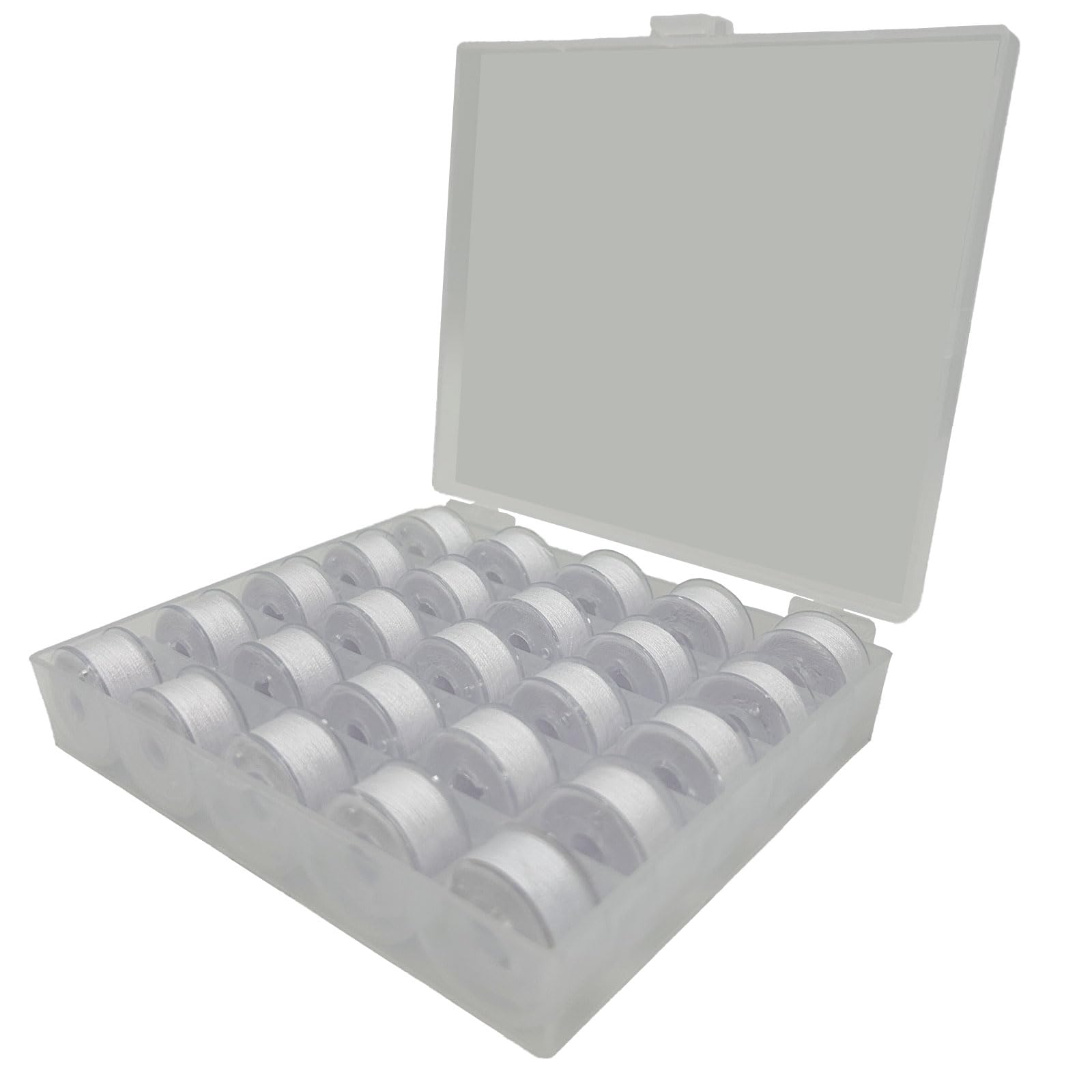 25 pcs Bobbins for Sewing Machine, Pre-Wound Bobbins with Bobbin Case, Sewing Machine Accessories for Brother/Janome/Babylock/Elna/Singer/ Kenmore