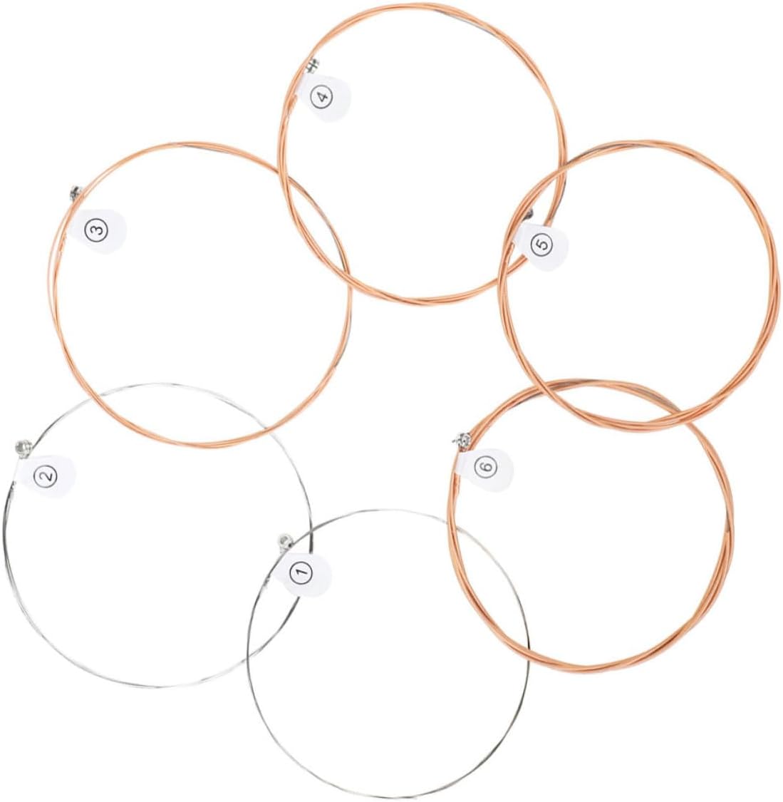 6pcs Acoustic Guitar Strings Set High e String Replacement for Acoustic Guitar