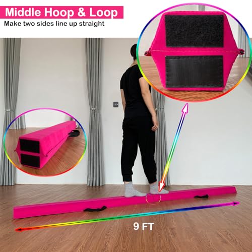 Image of Marfula 6 FT / 8 FT / 9 FT Folding Gymnastics Beam Foam Balance Floor Beam