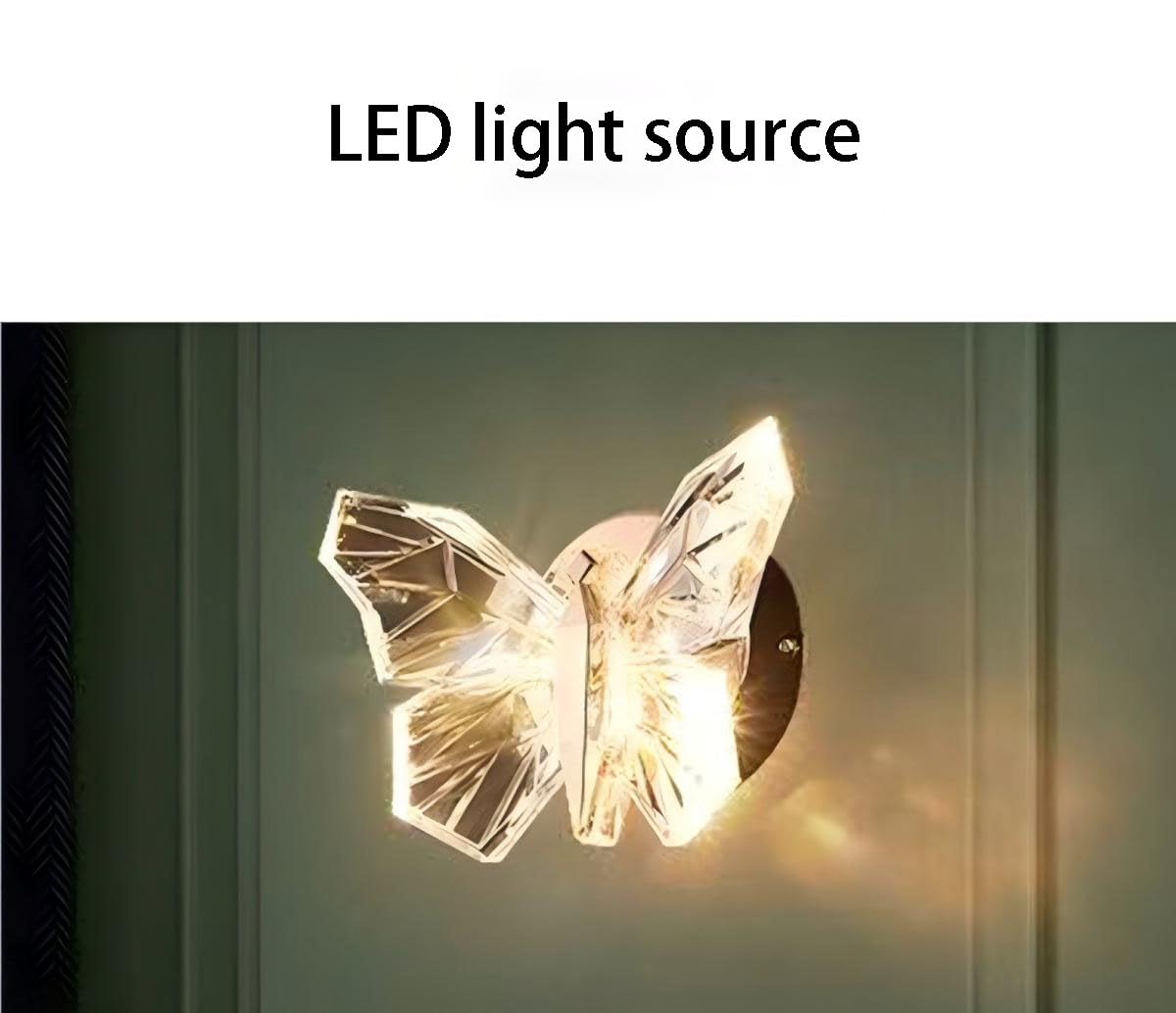 Applique da Parete Farfalla LED Dimmerabile Camera da Letto Comodino