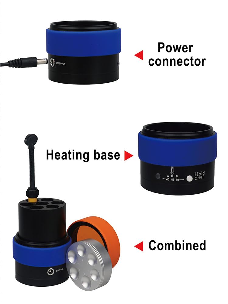 24W AR Heater Composite Softener Heater Warmer with Light Filter Silicone Cover Adjustable Temperature 40°C-50°C