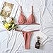 Silkglory Womens Bikini,Triangle Bikini High Cut Womens 2 Piece Swimsuits,Thong Sexy String Bikinis Swimwear Glitter Fashion Pink Bikinis Set - L