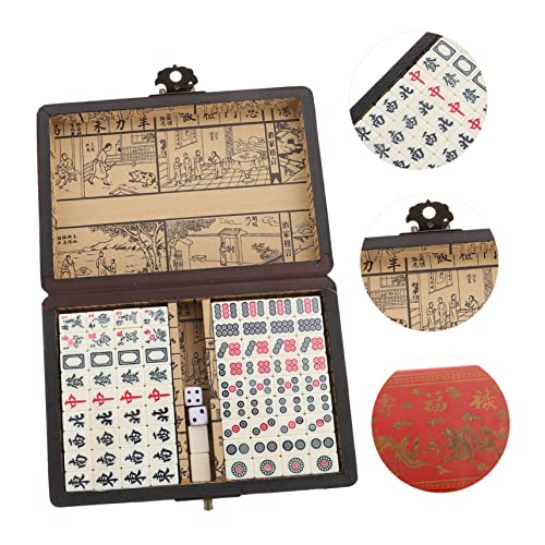 Jeu de mahjong portable chinois compact pour jouer partout sans s'encombrer