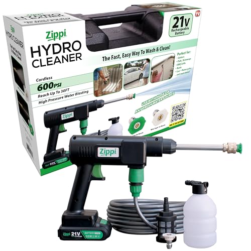 Zippi Hydro Cleaner Standard 2025 – Cordless High-Pressure Scrubber with Foam...
