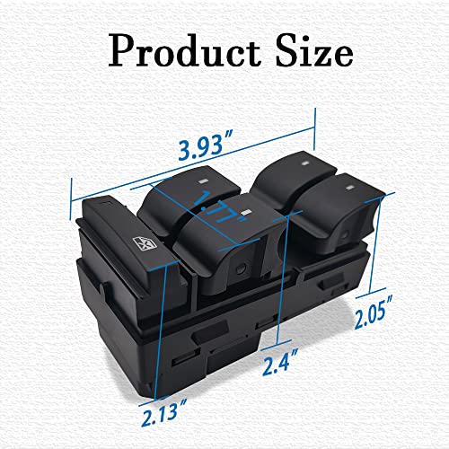 Driver Side Power Master Window Switch Replacement For 2007-2014 Chevy Silverado Traverse Hhr/Gmc Sierra 1500 2500Hd 3500Hd Yukon, Replaces Oe# 20945129, 25789692, 25951963 #TOP1