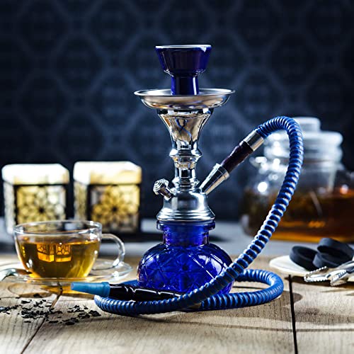 Shisha Set Shisha Zubehör Schläuch Mit Mundstück Hookah Komplett Extra Viel Glas-Bowl Kohlen Wasserpfeife Stylisch… – Bild 4