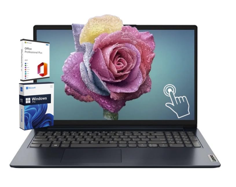 Lenovo Ideapad1 Ordinateur portable à écran tactile FHD 15,6
