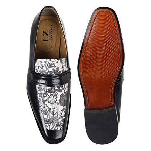 Image of LIBERTYZENO Mens Genuine Leather Tassel Loafer Slip On Dress Shoes