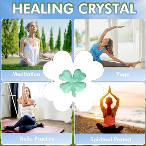 Natural Fluorite Four Leaf Clover - Feng Shui Lucky Crystal for Love Positivity, Polished Healing Stone Decor, Birthday Gift for Her Gift for Women Men - Image 4