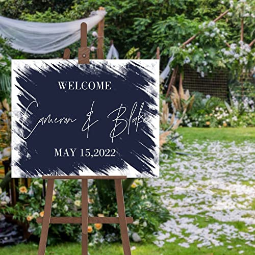 Panneau de mariage modifiable 40,6x50,8 cm pour personnaliser l'accueil