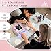 ANBEISTEE 2-in-1 Nail Drill & UV LED Nail Lamp, Professional Rechargeable 45000 RPM Electric Nail Drill Machine, Nail Grinder, Fast Nails Dryer Curing Lamp, Designed for Salon, Home