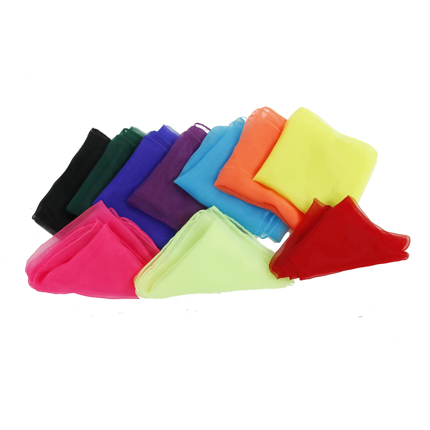 GISCO Square Juggling Dance Scarves Magic Tricks Performance Props Accessories| Size : 65 x 65 (12)