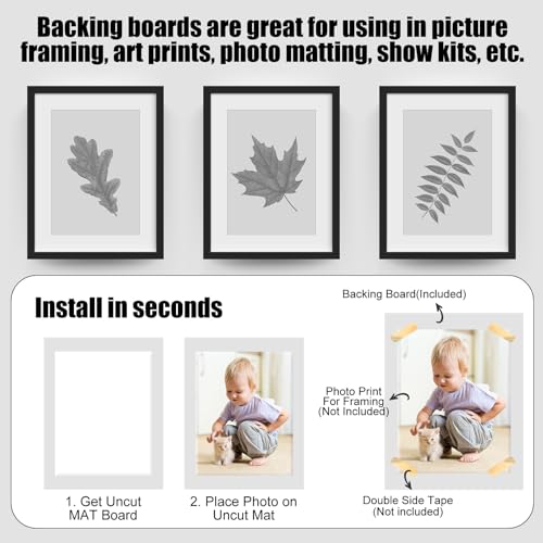 Image of Frienda 100 Pack Foam Board 11 X 14 Inch White for School Art Projects | Rigid Foam Core Double Sided Surface, Lightweight for School Projects Crafts Presentations Office Displays Wedding Artwork