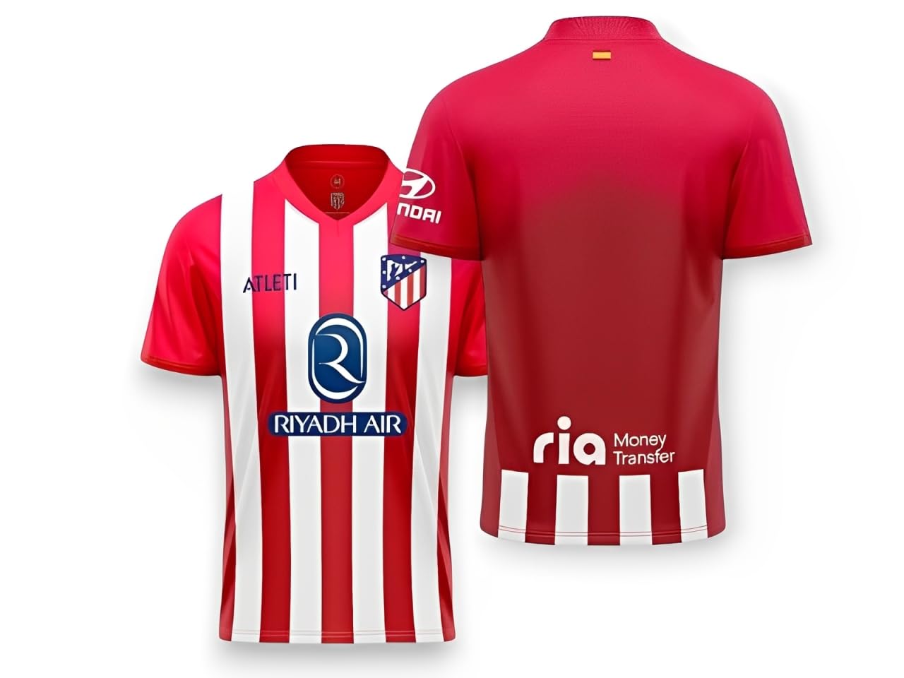 ATM Official Home Jersey 23-24 Junior, red, Talla única-8 años
