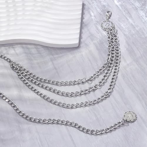 Eigso Metal Waist Belt for Women Western Jeans Belts for Woman Wrap Waists Chains Dress 5