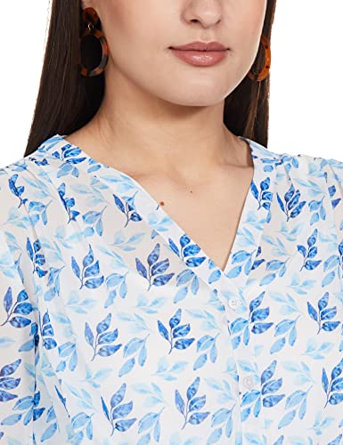 Image of Amazon Brand - Eden & Ivy Women's Georgette V-Neck Long Sleeve Regular Fit Shirt Top (Available in Plus Sizes)
